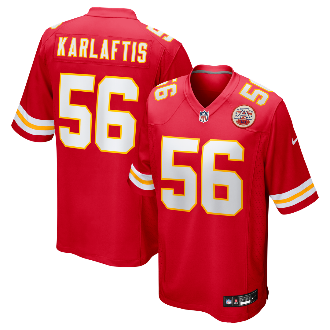 Kansas City Chiefs George Karlaftis Nike Red Player Game Jersey product image 1, provided for visual reference and product