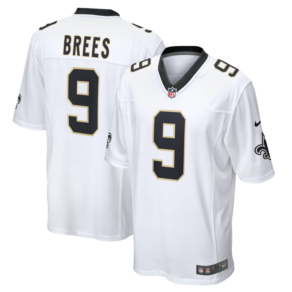 New Orleans Saints Drew Brees Nike Black Team Game Jersey product image 11, provided for visual reference and product detail