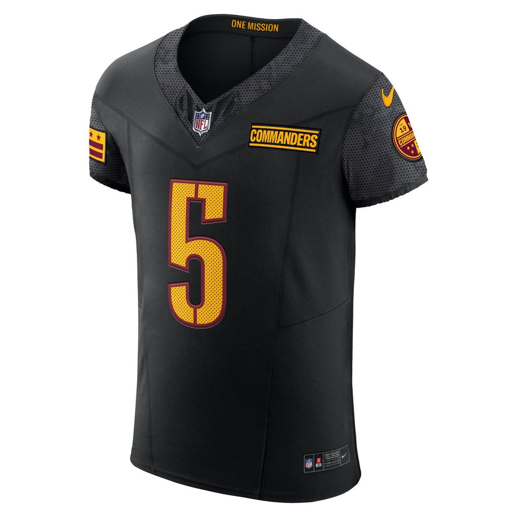 Washington Commanders Jayden Daniels Nike Black Alternate Vapor F.U.S.E. Elite Jersey product image 5, provided for visual