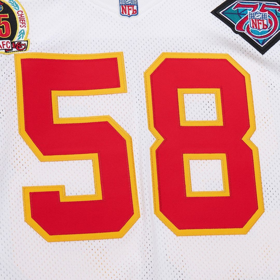 Kansas City Chiefs 1994 Derrick Thomas Mitchell & Ness White Authentic Throwback Retired Player Jersey product image 4,