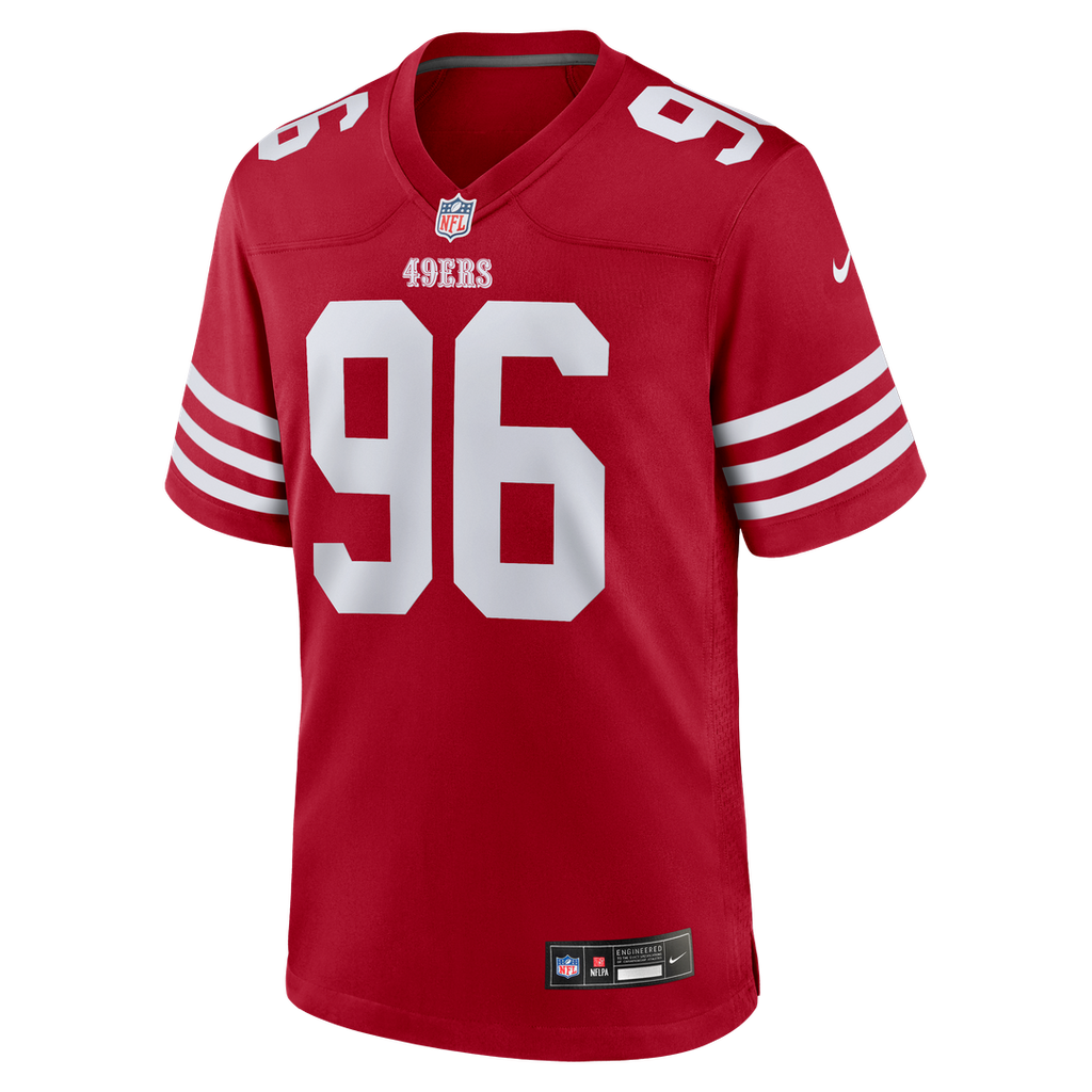 San Francisco 49ers Jordan Jefferson Nike Scarlet Team Game Jersey product image 2, provided for visual reference and