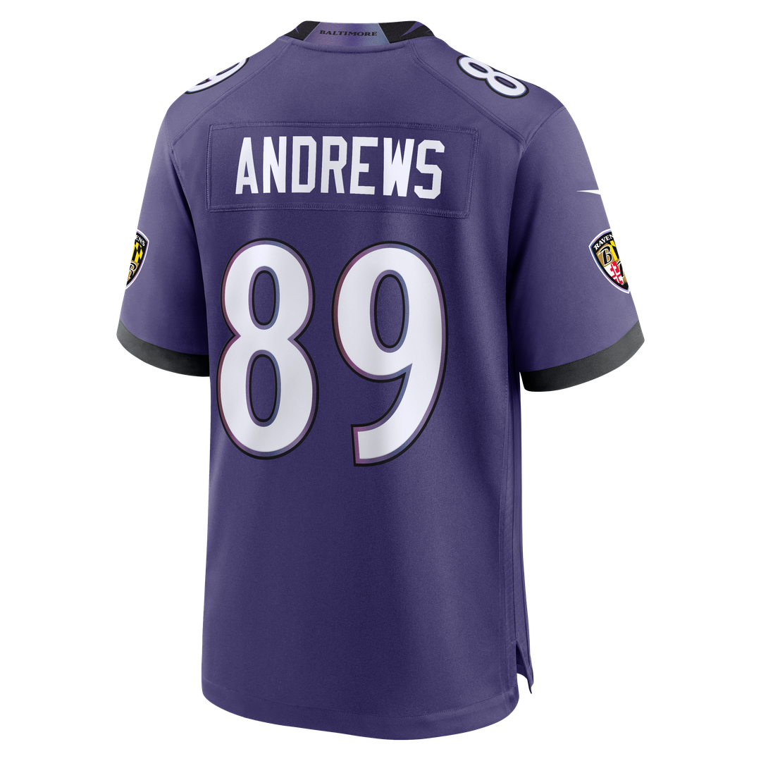 Baltimore Ravens Mark Andrews Nike Purple Team Game Jersey product image 6, provided for visual reference and product detail
