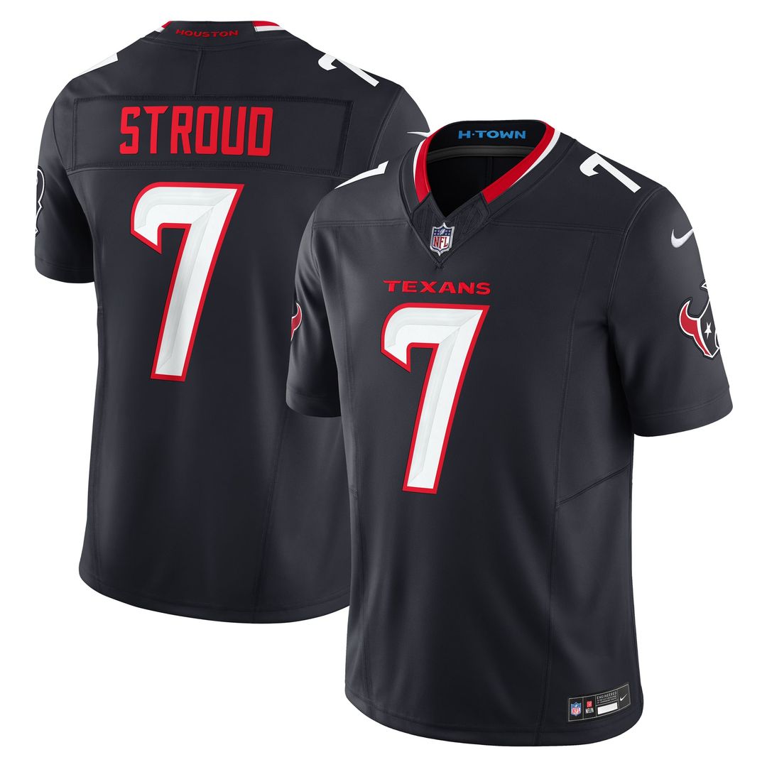 Houston Texans C.J. Stroud Nike Navy Vapor F.U.S.E. Limited Jersey product image 1, provided for visual reference and