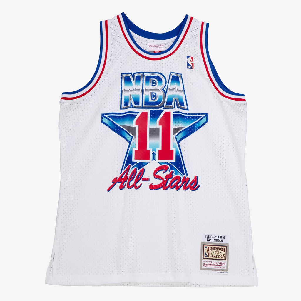 NBA Mitchell & Ness Isiah Thomas 1992 All-Star East Authentic Jersey - White product image 3, provided for visual reference