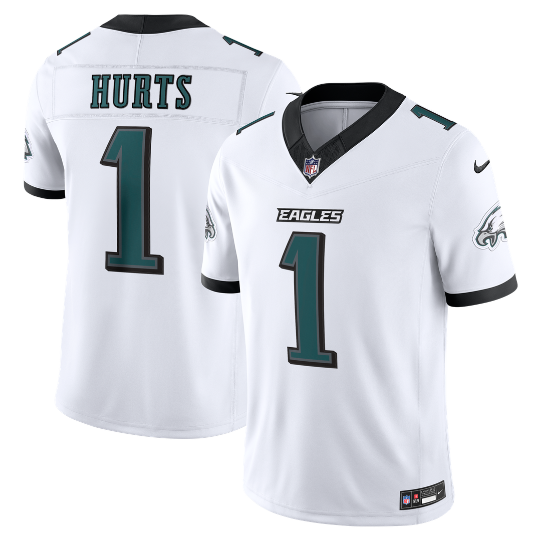 Philadelphia Eagles Jalen Hurts Nike White Vapor F.U.S.E. Stitched Limited Jersey product image 1, provided for visual