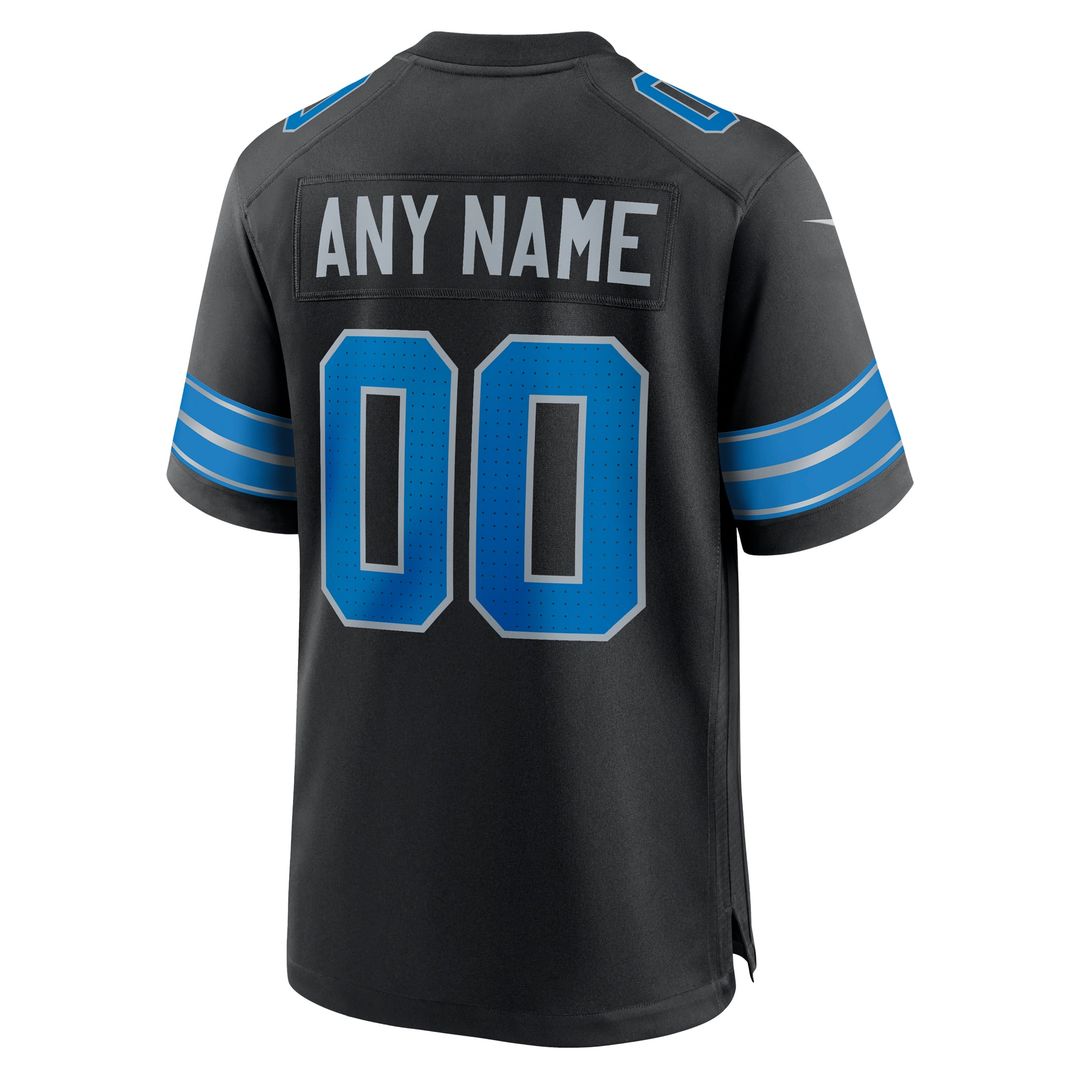 Detroit Lions Nike Black Alternate Custom Game Jersey product image 3, provided for visual reference and product detail