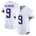 Minnesota Vikings J.J. McCarthy Nike White Vapor F.U.S.E. Limited Jersey product image 1, provided for visual reference and
