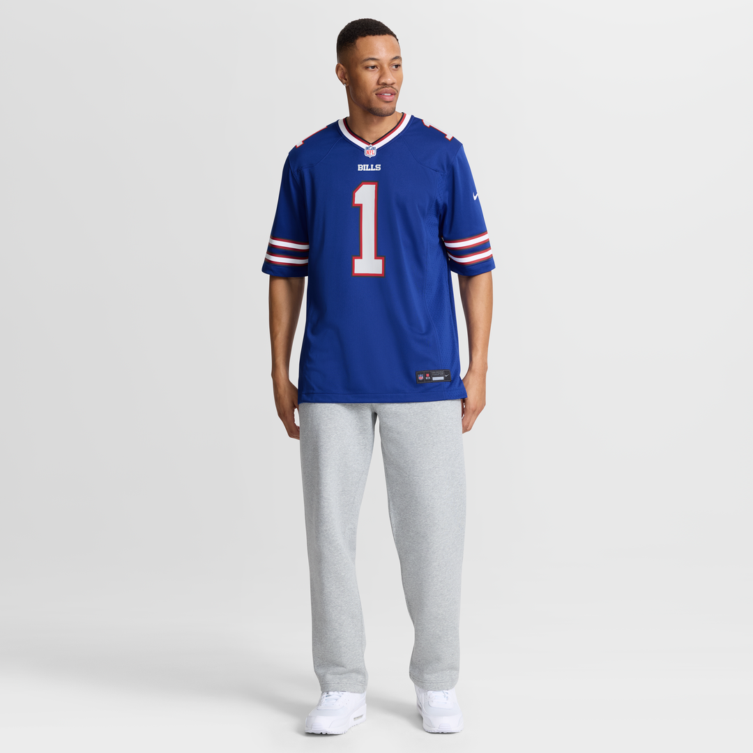 Buffalo Bills Number 1 Dad Nike Royal Game Jersey product image 7, provided for visual reference and product detail review