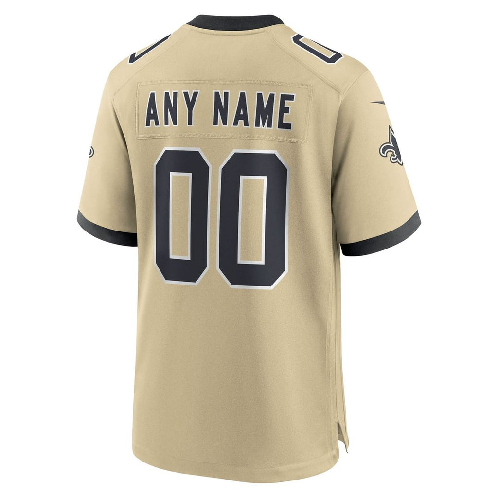 New Orleans Saints Nike Gold Gameday Golds Alternate Custom Game Jersey product image 3, provided for visual reference and