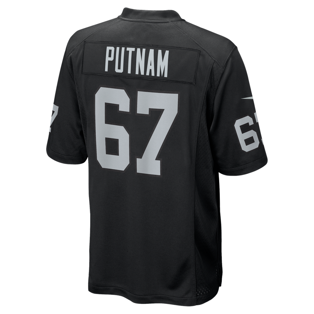 Las Vegas Raiders Will Putnam Nike Black Team Game Jersey product image 3, provided for visual reference and product detail