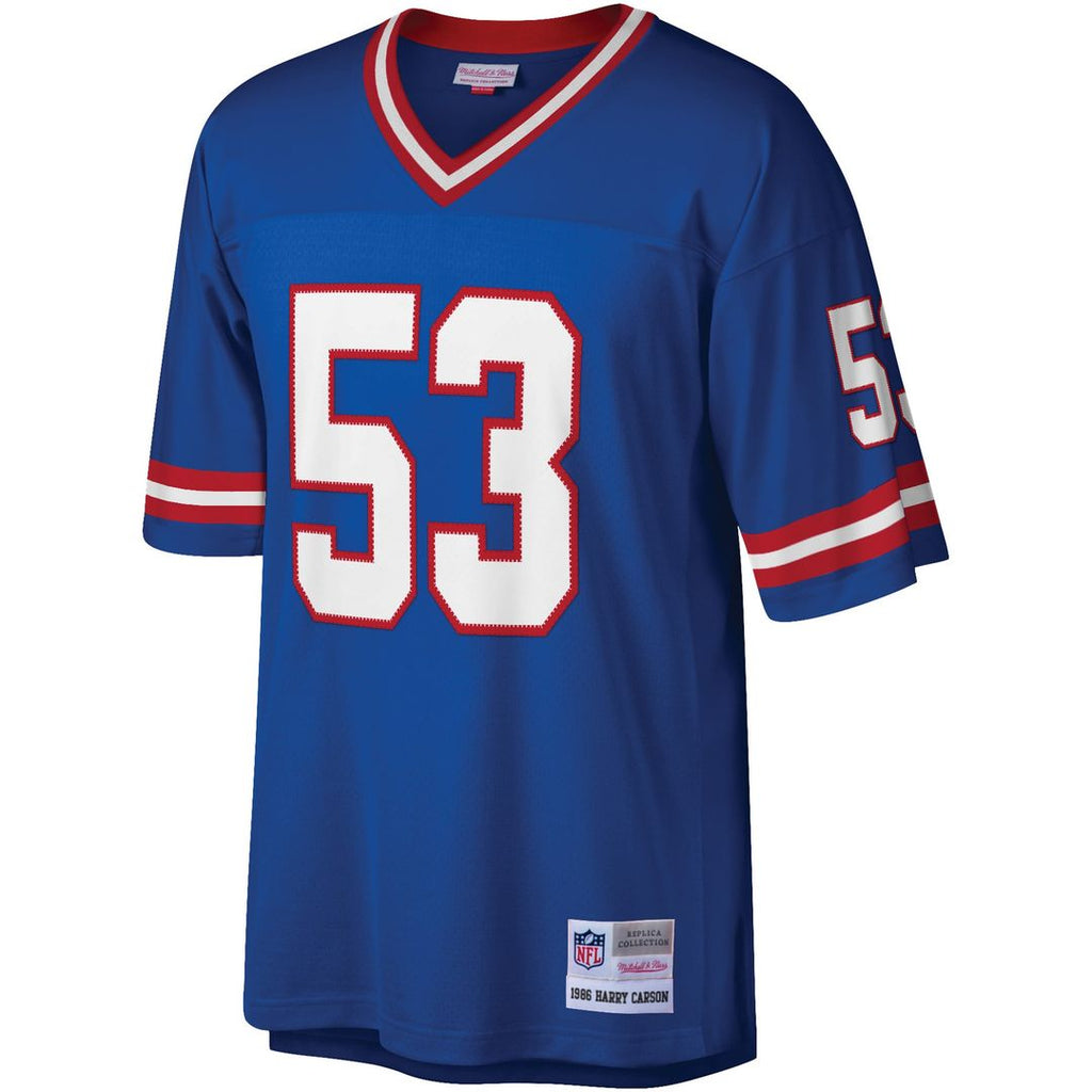 New York Giants Harry Carson Mitchell & Ness Royal Legacy Replica Jersey product image 2, provided for visual reference and