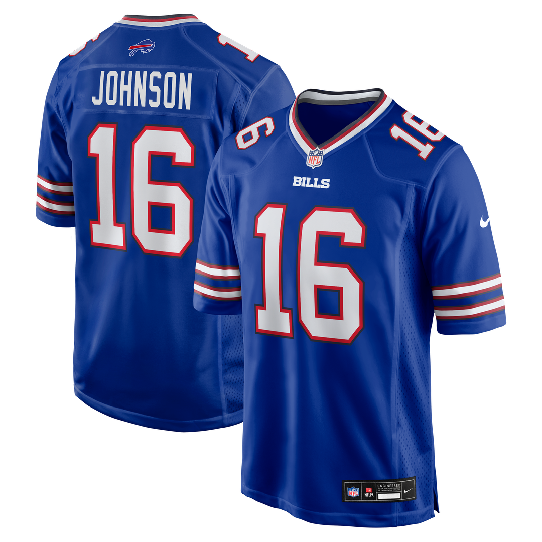 Buffalo Bills Xavier Johnson Nike Royal Game Jersey product image 1, provided for visual reference and product detail review