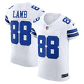 Dallas Cowboys CeeDee Lamb Nike White Vapor F.U.S.E. Elite Jersey product image 1, provided for visual reference and product