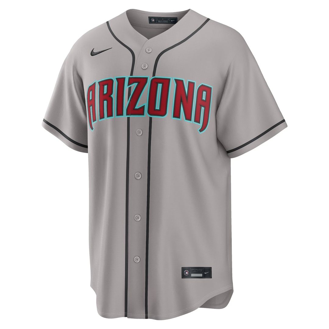 Arizona Diamondbacks Corbin Carroll Nike Gray Road Replica Jersey product image 6, provided for visual reference and product