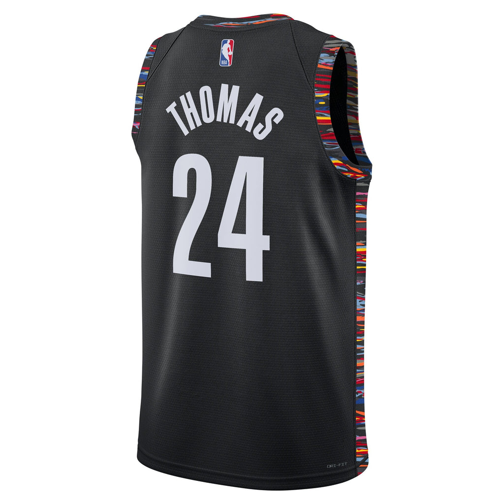 Brooklyn Nets Nike 2025/26 City Edition Swingman Jersey - Black - Cam Thomas - Unisex product image 4, provided for visual
