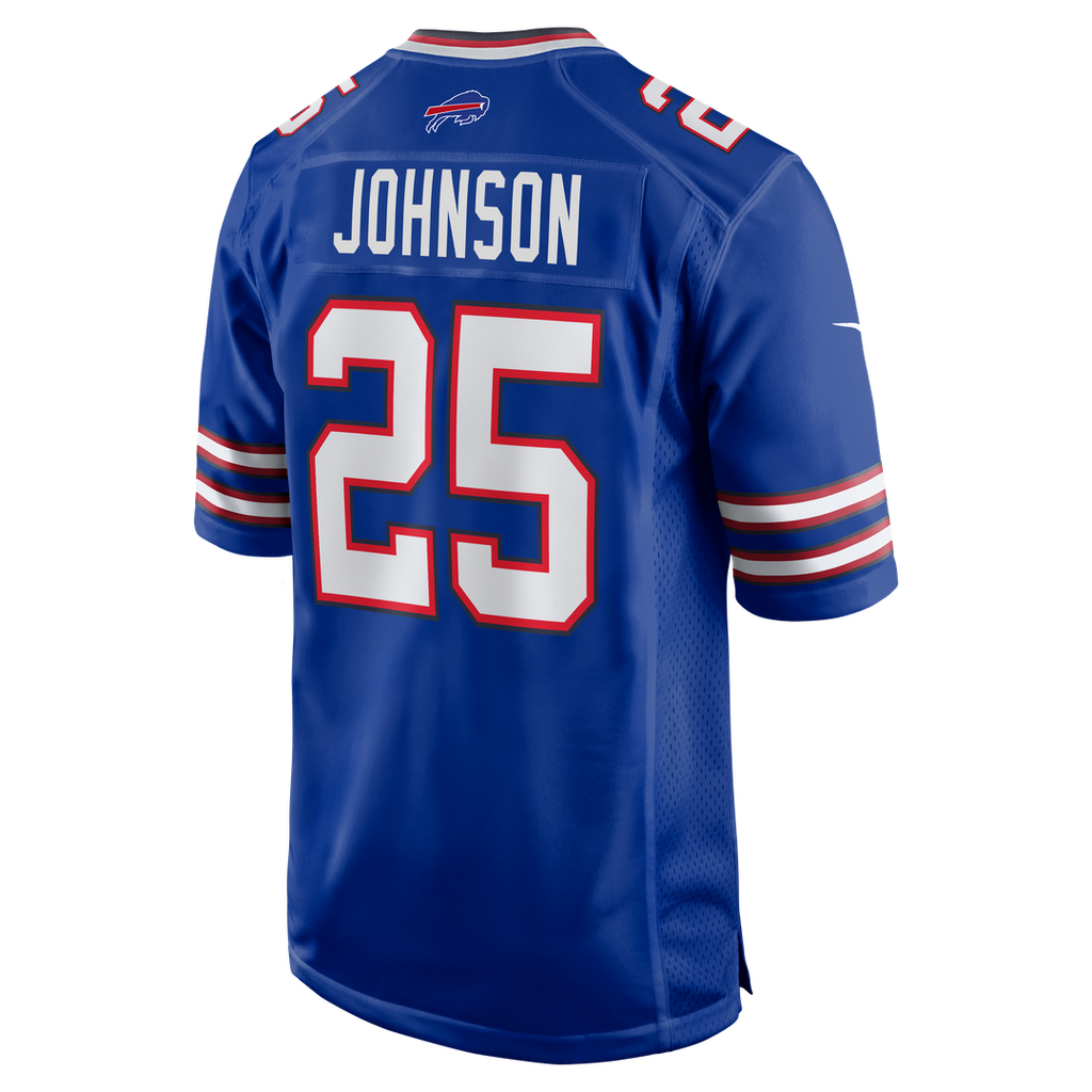 Buffalo Bills Ty Johnson Nike Royal Team Game Jersey product image 3, provided for visual reference and product detail review