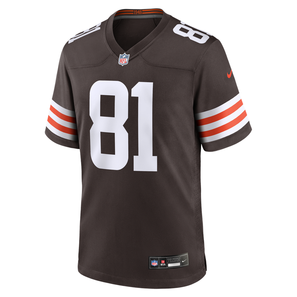 Cleveland Browns Luke Floriea Nike Brown Team Game Jersey product image 2, provided for visual reference and product detail