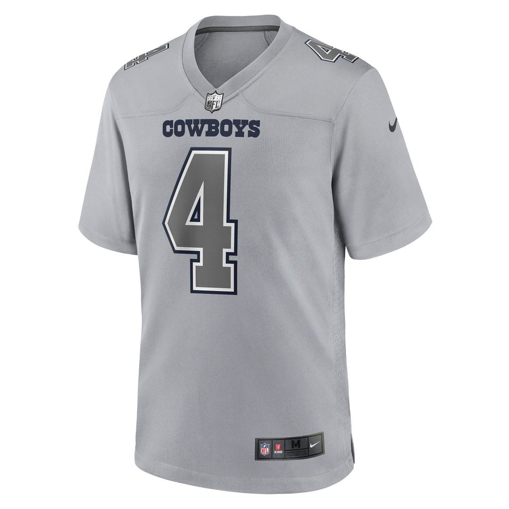 Dallas Cowboys Dak Prescott Nike Gray Atmosphere Fashion Game Jersey product image 2, provided for visual reference and