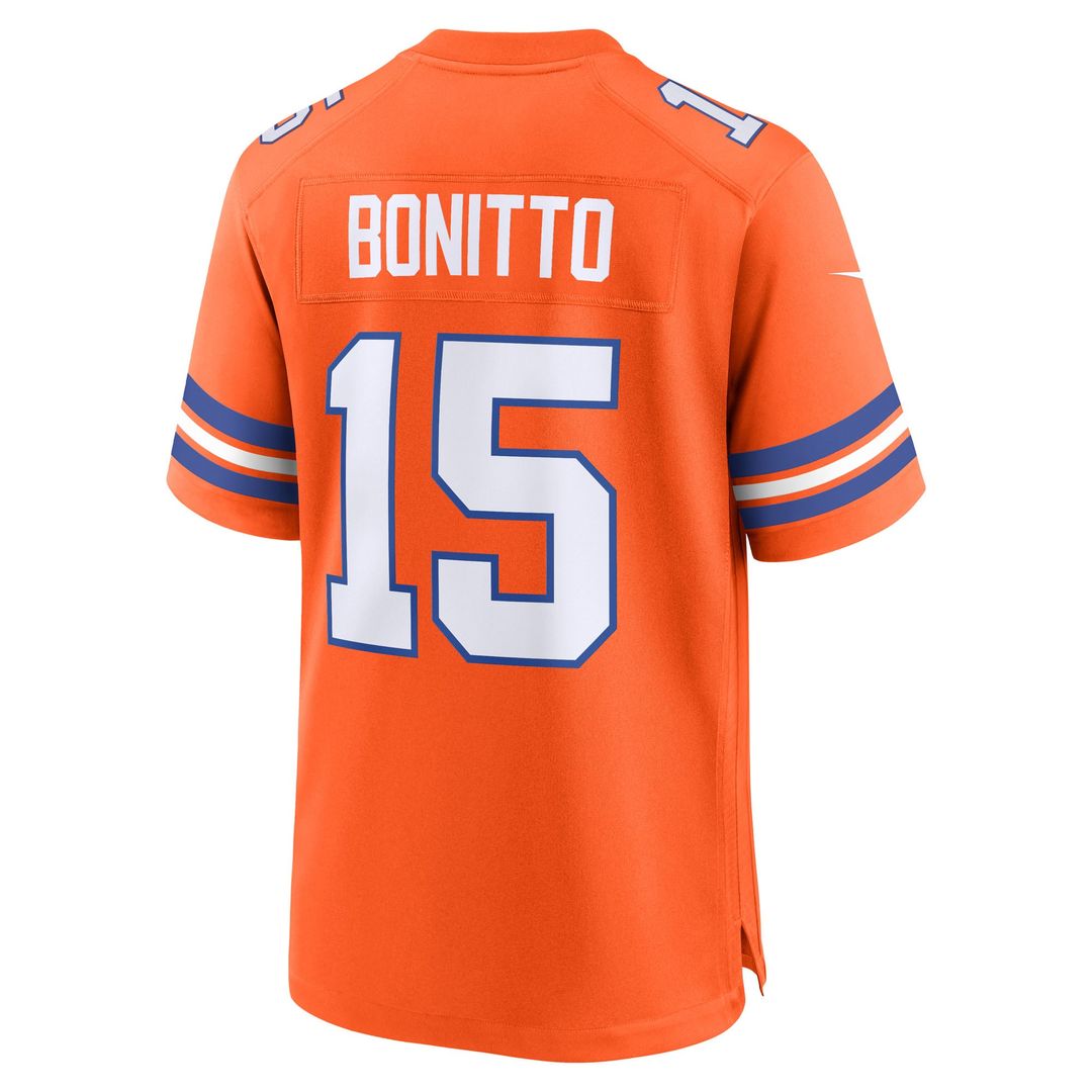 Denver Broncos Nik Bonitto Nike Orange Alternate 2 Mile High Collection 1977 Throwback Game Jersey product image 3, provided