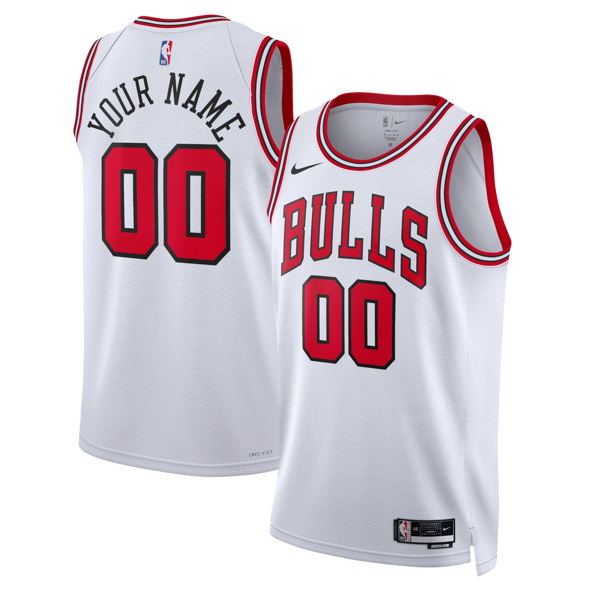 Chicago Bulls Nike Association Swingman Jersey - Custom - Unisex product image 1, provided for visual reference and product