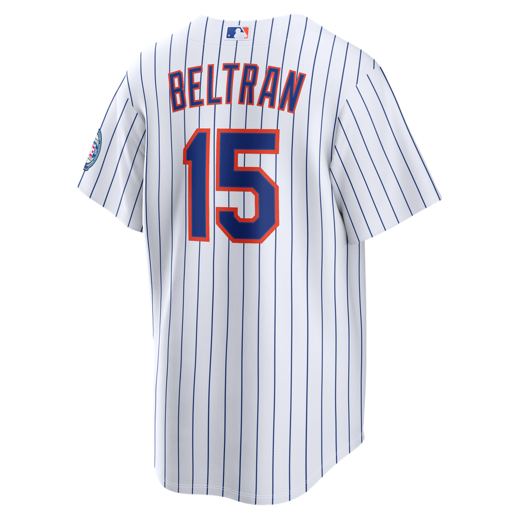 New York Mets Carlos Beltran Nike White Home Replica 2026 Hall of Fame Patch Jersey product image 3, provided for visual