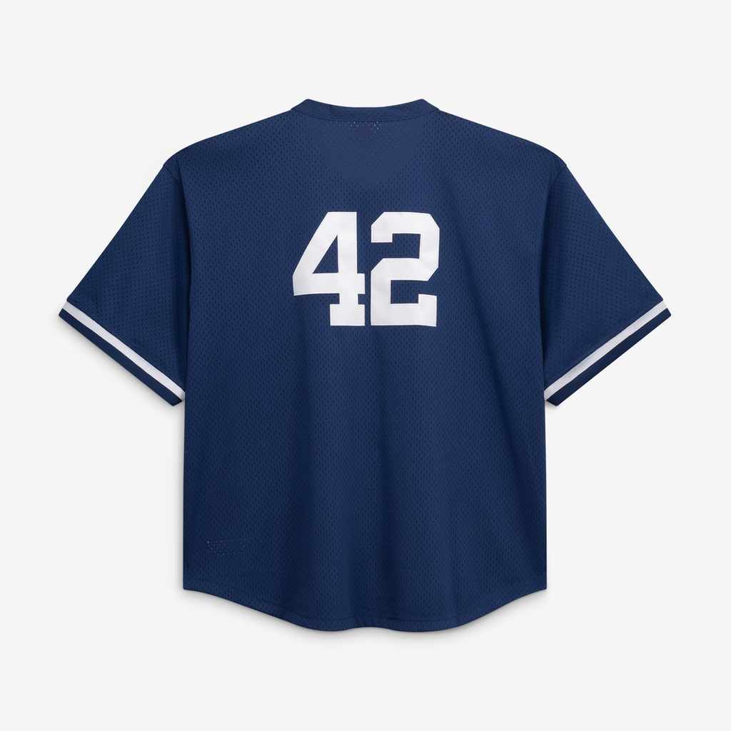 New York Yankees Mariano Rivera Mitchell & Ness Navy Cooperstown Collection Big & Tall Mesh Batting Practice Jersey product