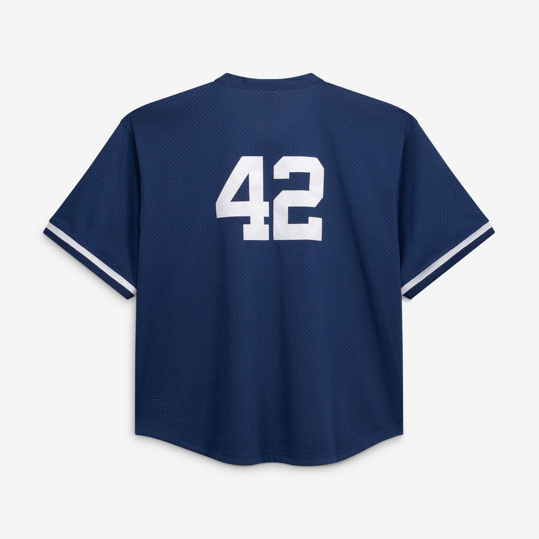 New York Yankees Mariano Rivera Mitchell & Ness Navy Cooperstown Collection Big & Tall Mesh Batting Practice Jersey product