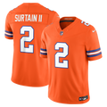 Denver Broncos Pat Surtain II Nike Orange Alternate Mile High Collection 1977 Throwback Vapor F.U.S.E. Stitched Limited