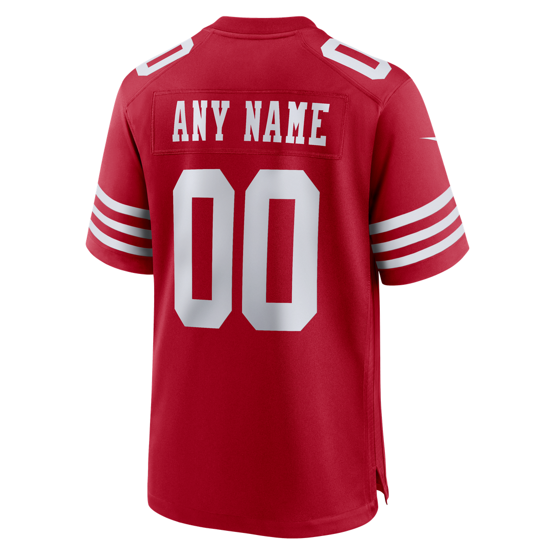 San Francisco 49ers Nike Scarlet 80th Anniversary Alternate Custom Game Jersey product image 15, provided for visual