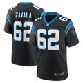 Carolina Panthers Chandler Zavala Nike Black Game Jersey product image 1, provided for visual reference and product detail