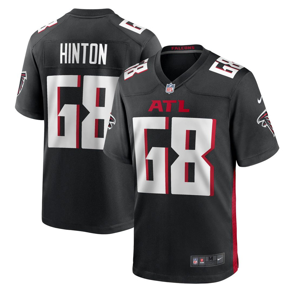 Atlanta Falcons Kyle Hinton Nike Black Team Game Jersey product image 1, provided for visual reference and product detail