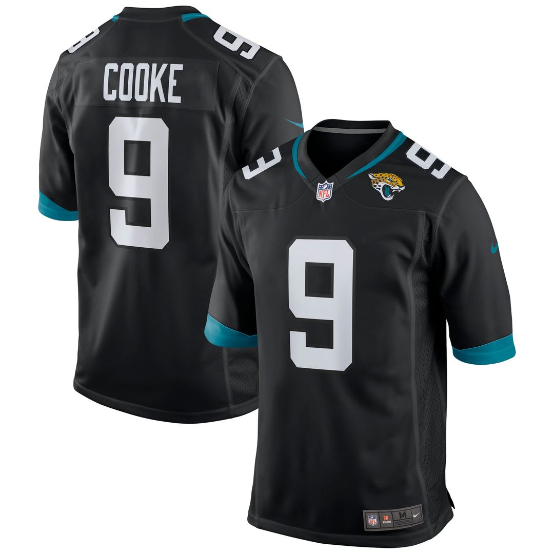 Jacksonville Jaguars Logan Cooke Nike Black Game Jersey product image 7, provided for visual reference and product detail