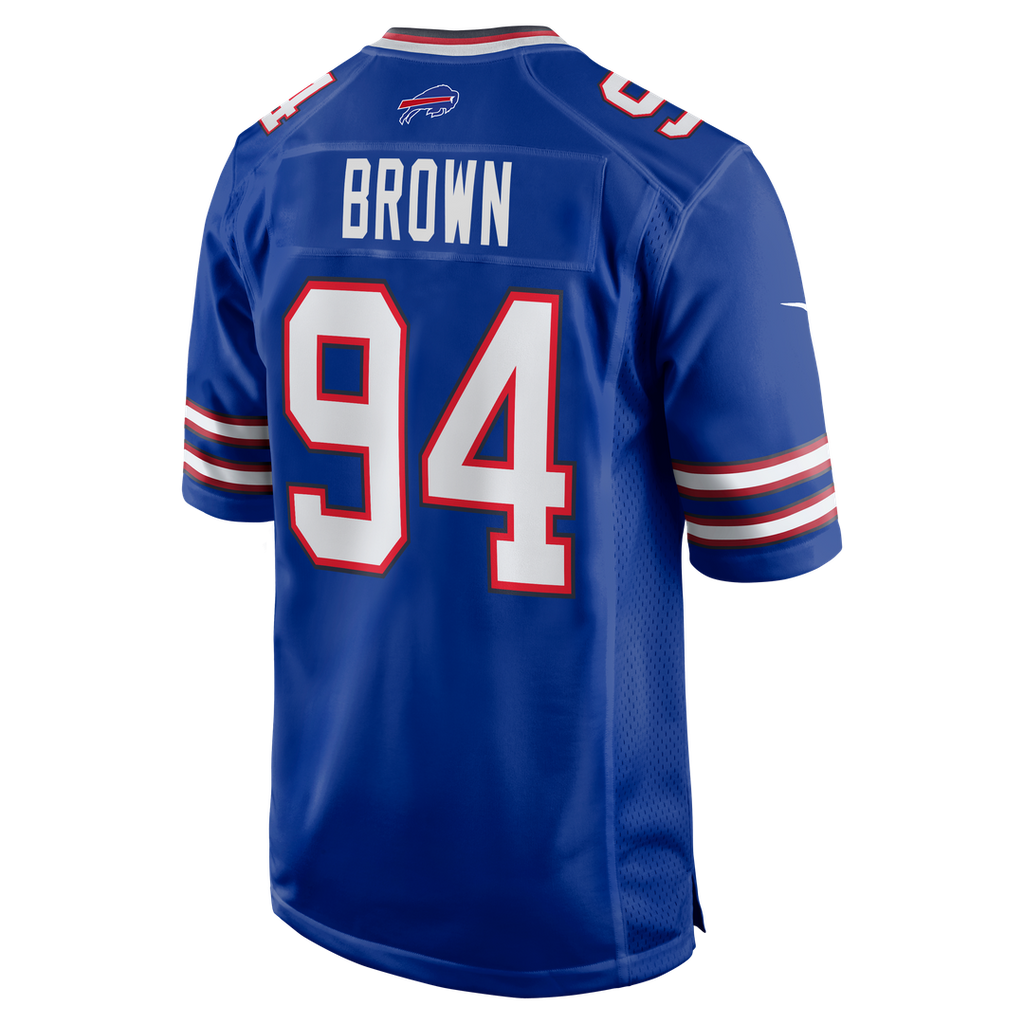 Buffalo Bills Andrew Brown Nike Royal Game Jersey product image 3, provided for visual reference and product detail review