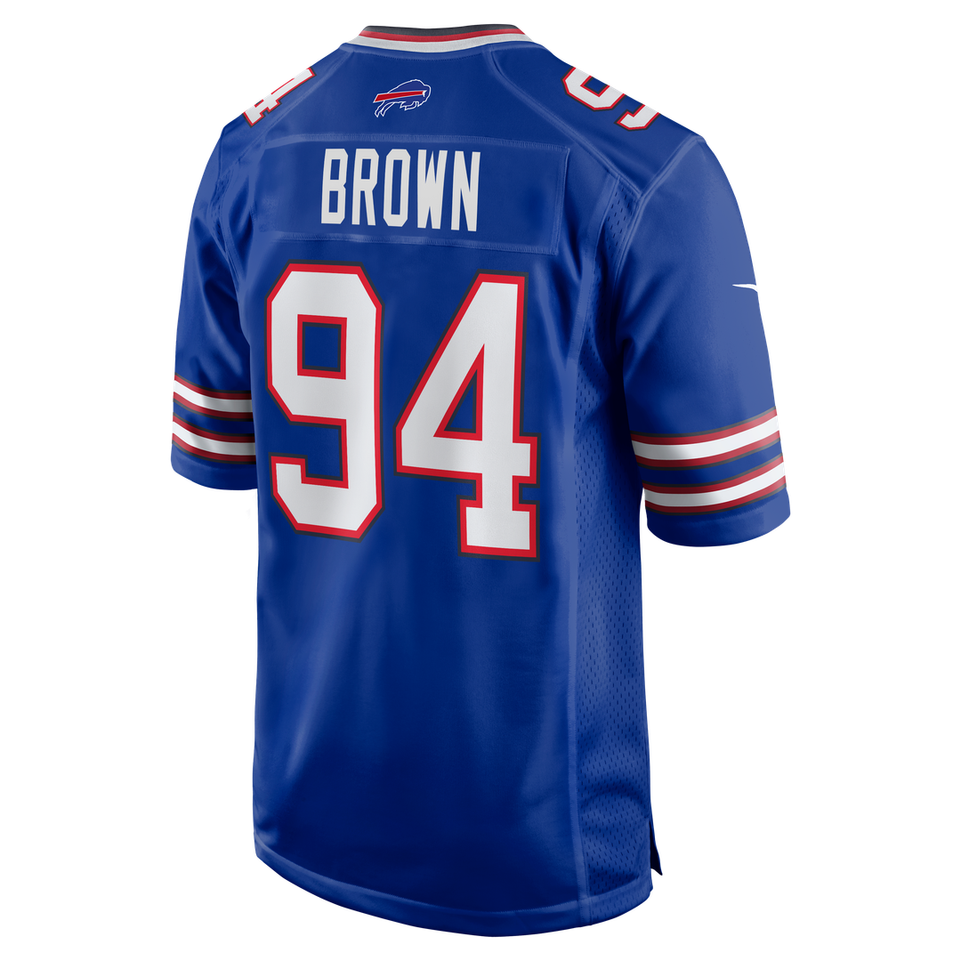 Buffalo Bills Andrew Brown Nike Royal Game Jersey product image 3, provided for visual reference and product detail review