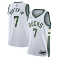 Milwaukee Bucks Nike Association Edition Swingman Jersey - White - Kevin Porter Jr. - Unisex product image 1, provided for