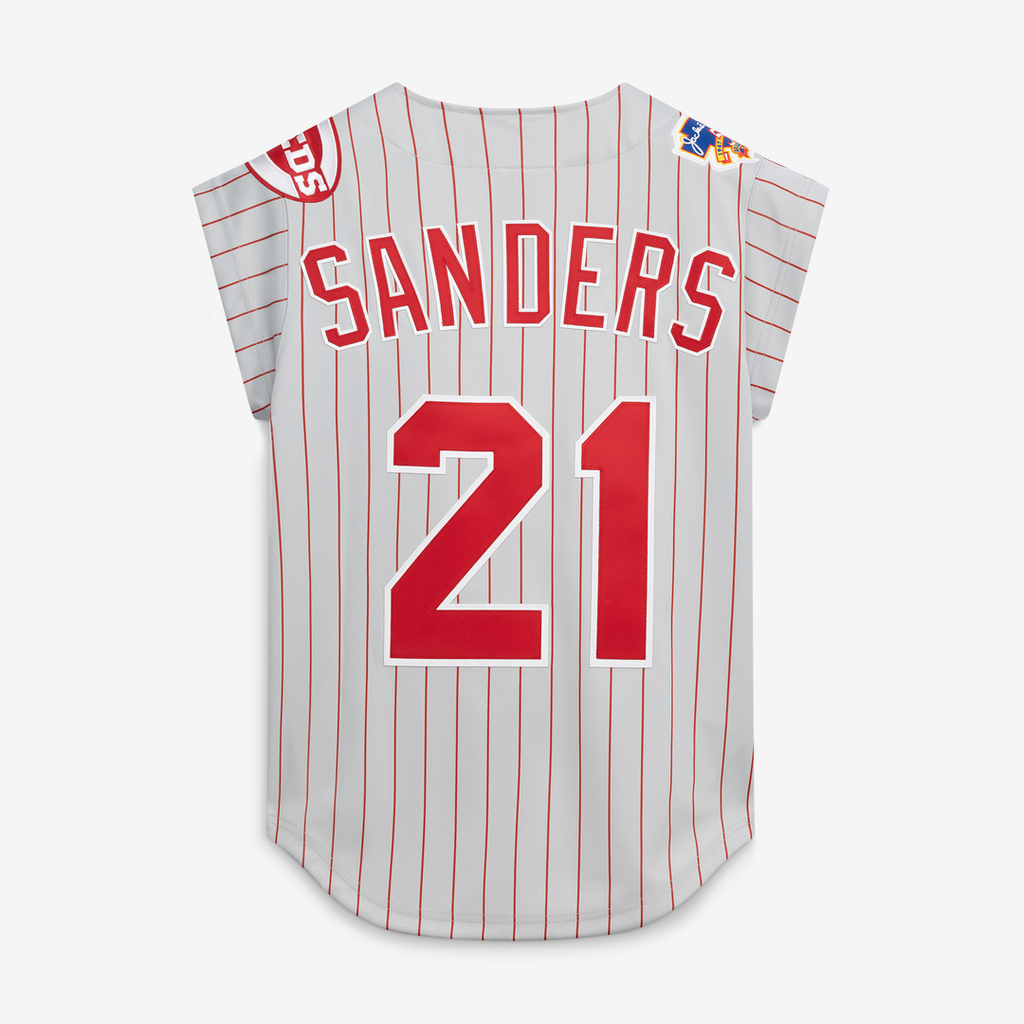 Cincinnati Reds Deion Sanders Mitchell & Ness Gray 1997 Authentic Jersey product image 3, provided for visual reference and