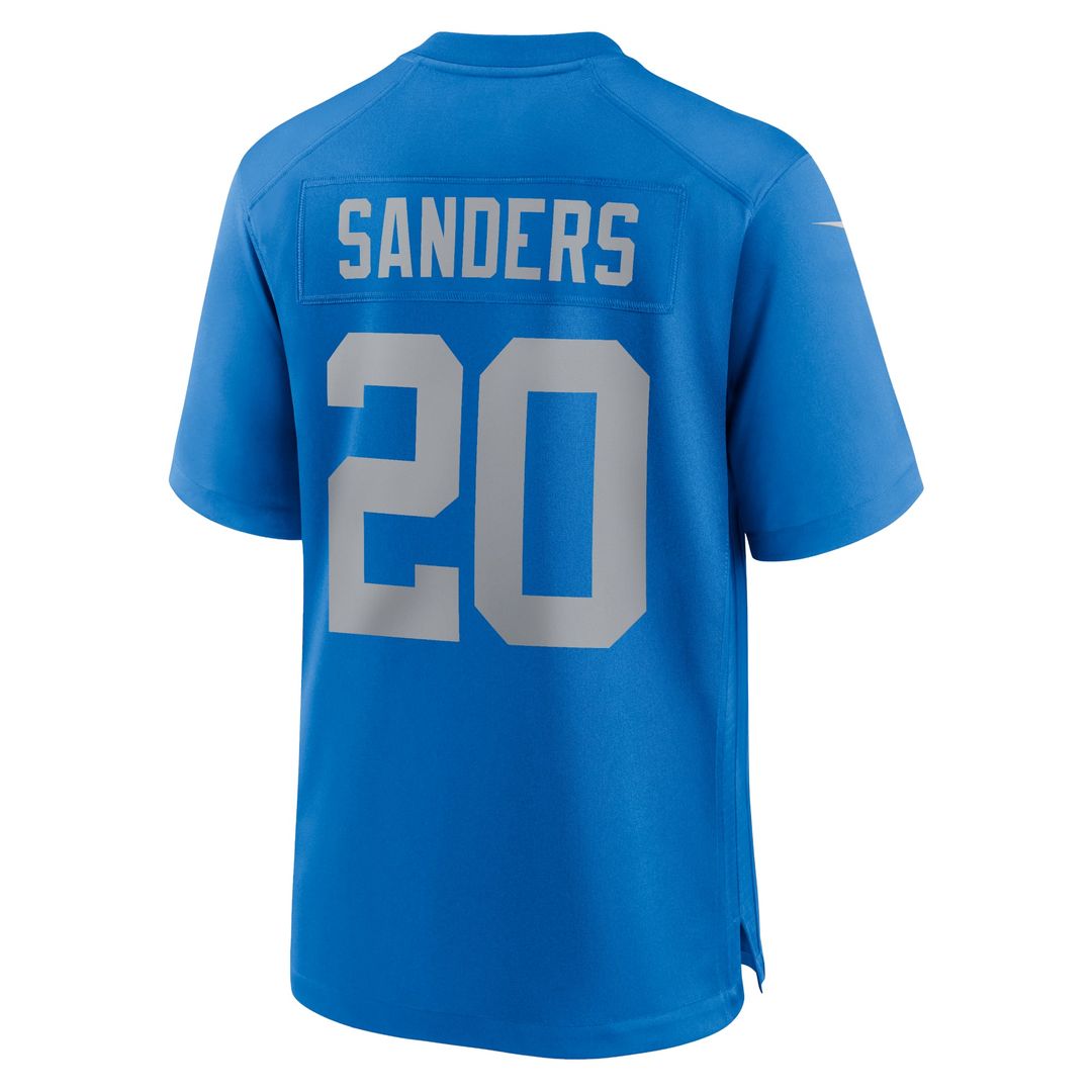 Detroit Lions Barry Sanders Nike Blue Alternate Game Jersey product image 3, provided for visual reference and product