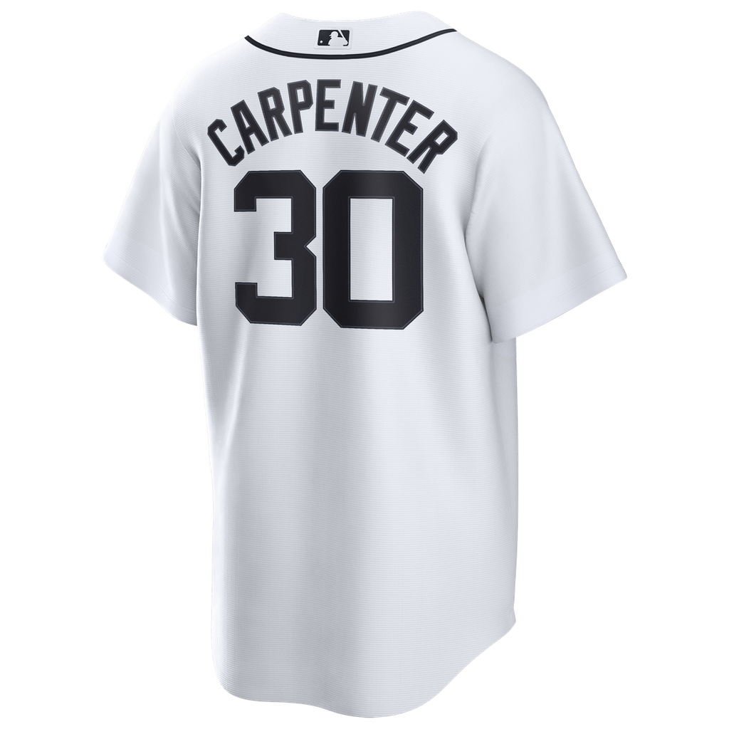 Detroit Tigers Kerry Carpenter Nike White Home Replica Jersey product image 3, provided for visual reference and product