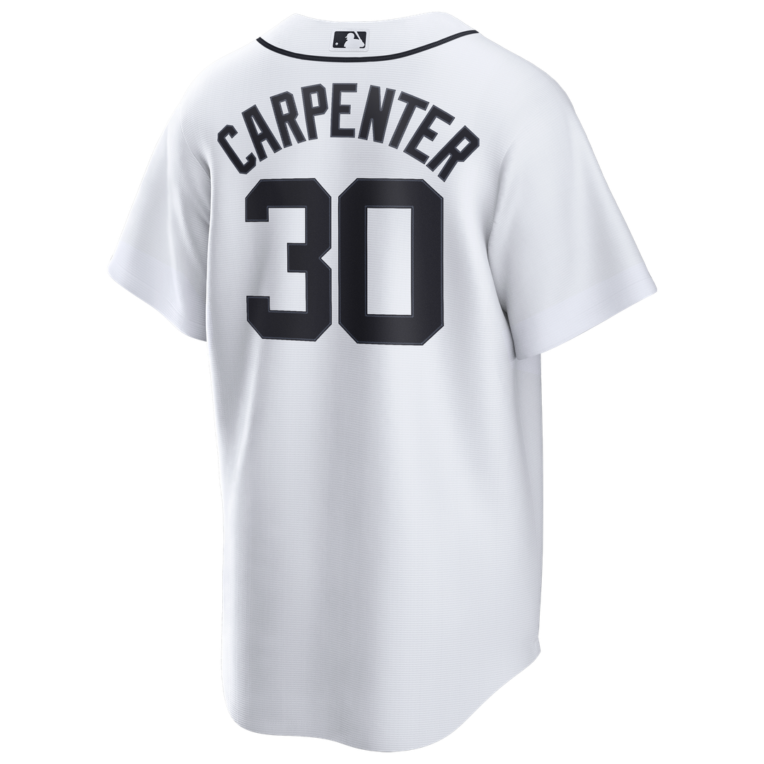 Detroit Tigers Kerry Carpenter Nike White Home Replica Jersey product image 3, provided for visual reference and product