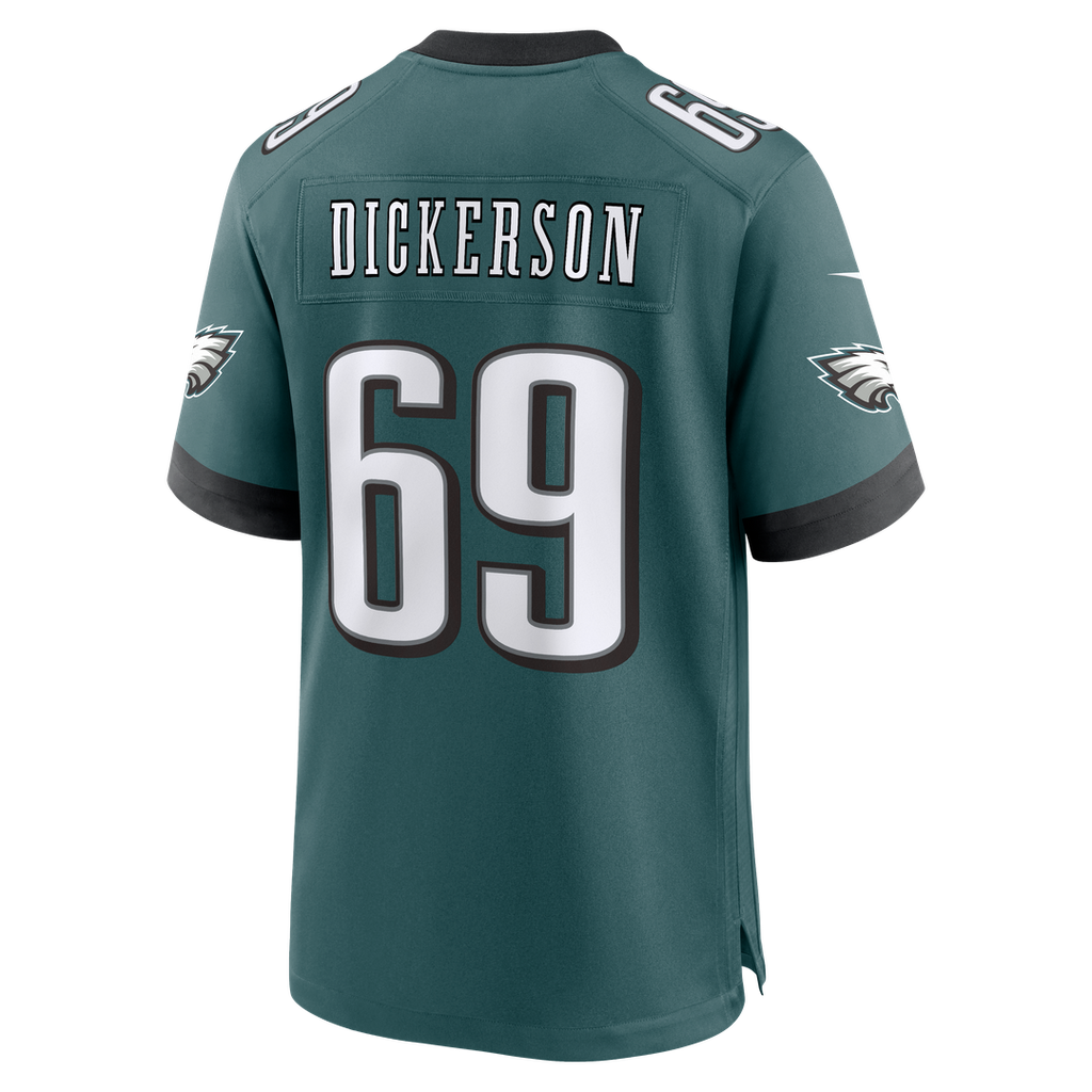 Philadelphia Eagles Landon Dickerson Nike Midnight Green Team Game Jersey product image 3, provided for visual reference and