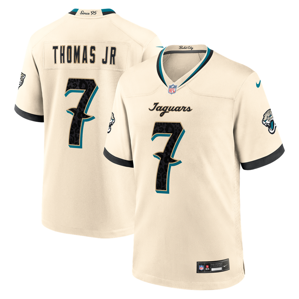 Jacksonville Jaguars Brian Thomas Jr. Nike Natural 2026 Rivalries Collection Game Jersey product image 1, provided for