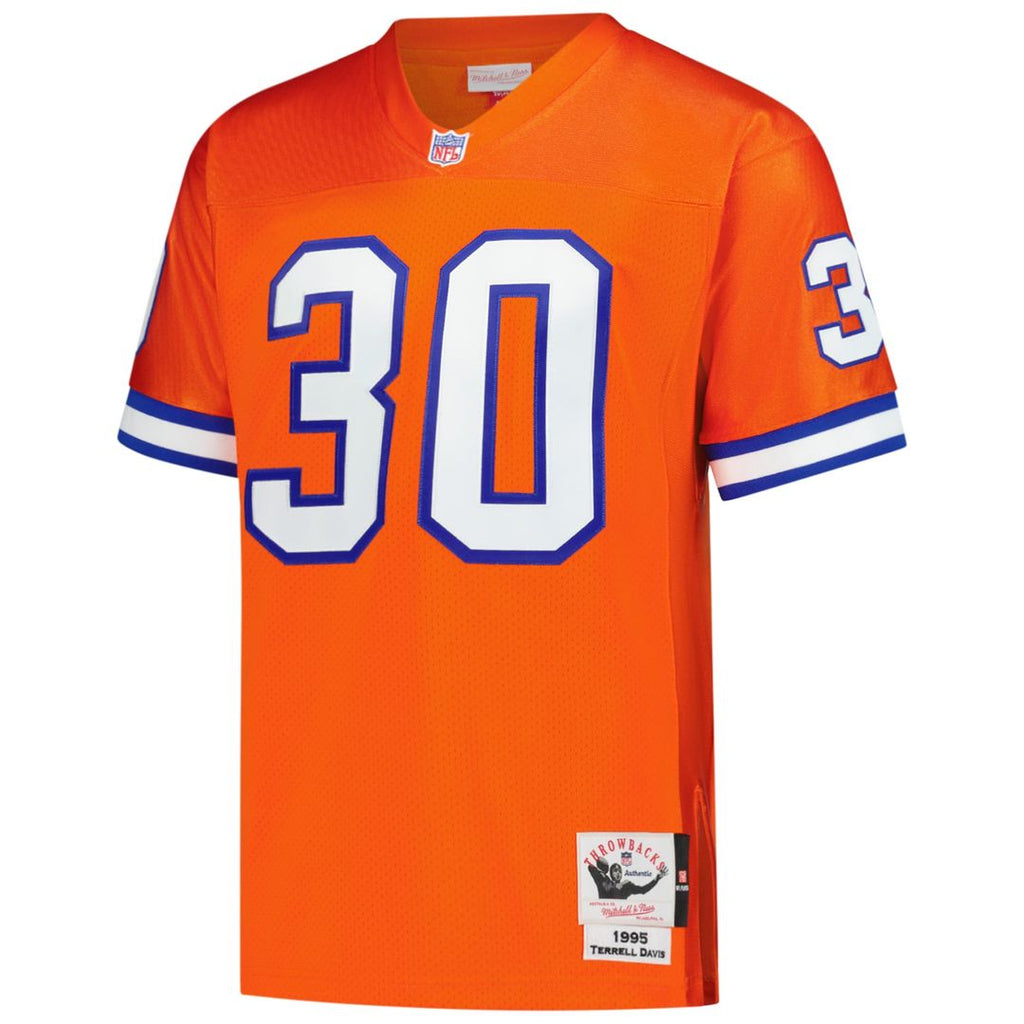Denver Broncos Terrell Davis Mitchell & Ness Orange 1995 Authentic Throwback Retired Player Jersey product image 2, provided