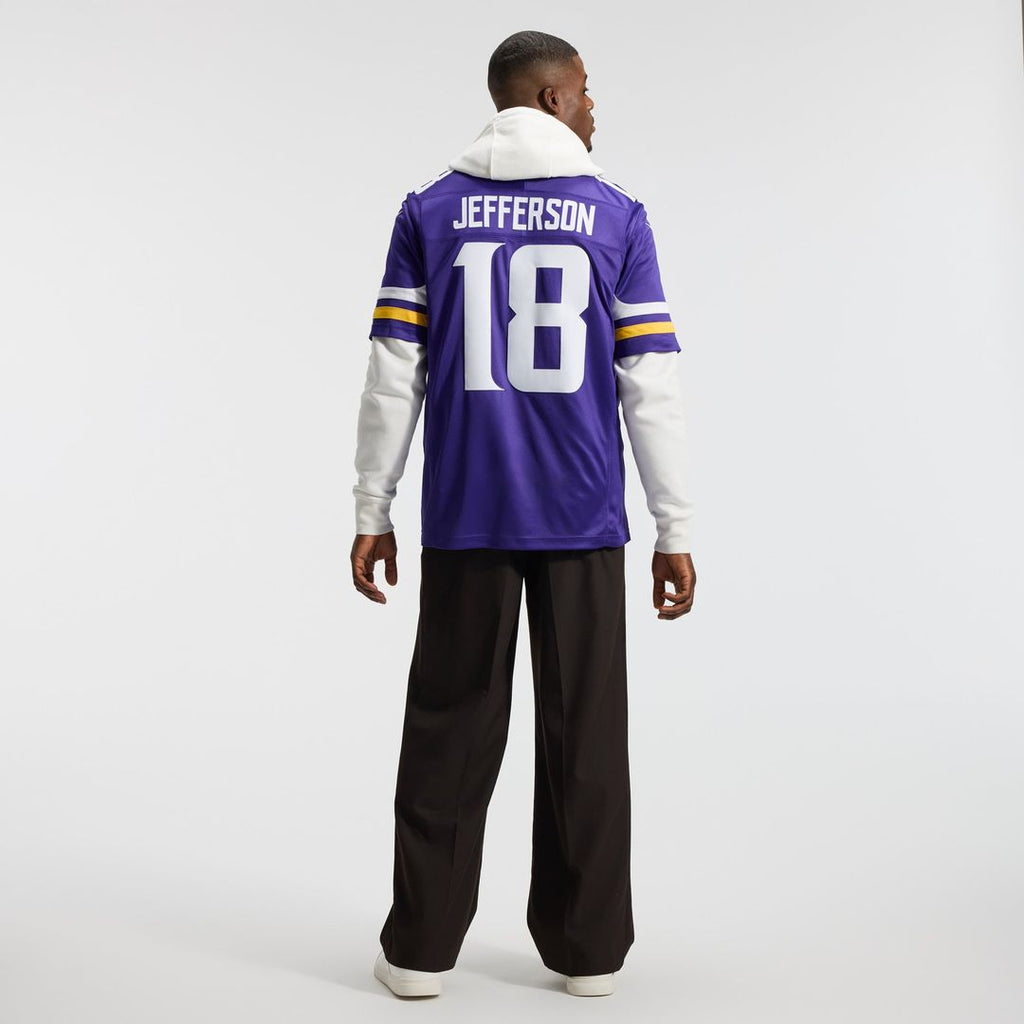 Minnesota Vikings Justin Jefferson Nike White Alternate Vapor F.U.S.E. Stitched Limited Jersey product image 11, provided