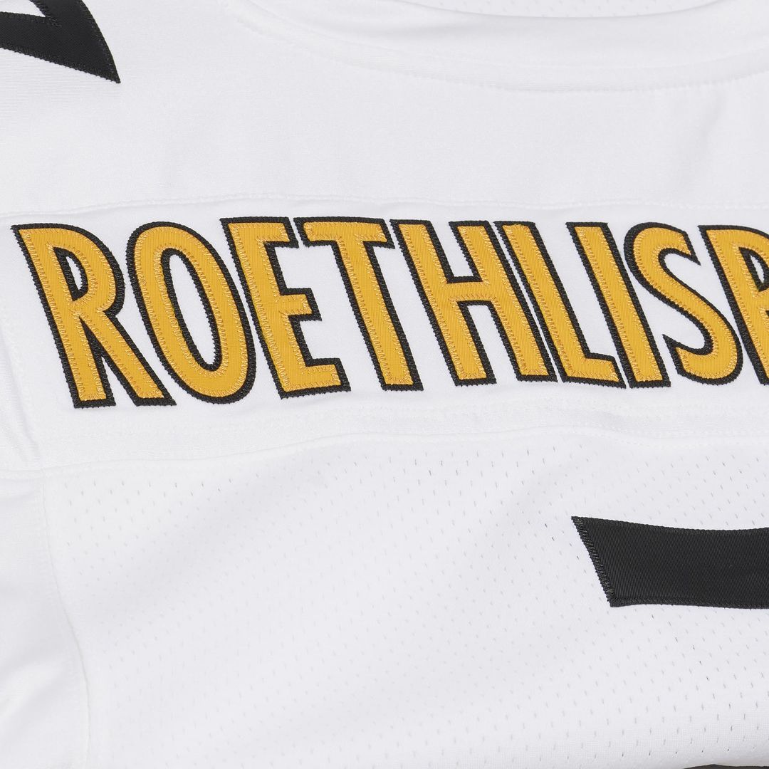 Pittsburgh Steelers Ben Roethlisberger Mitchell & Ness White 2005 Authentic Throwback Jersey product image 8, provided for