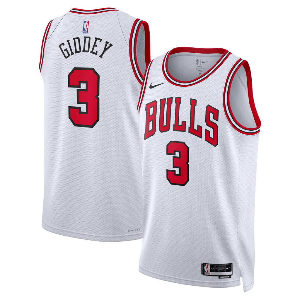 Chicago Bulls Nike Association Edition Swingman Jersey - White - Josh Giddey - Unisex product image 2, provided for visual
