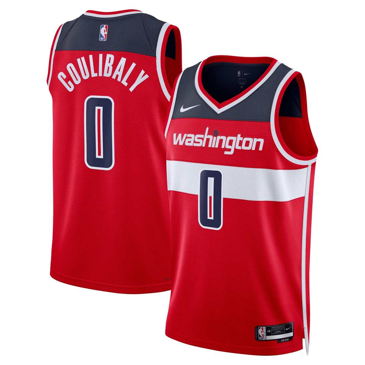 Washington Wizards Nike Icon Edition Swingman Jersey - Red - Bilal Coulibaly - Unisex product image 1, provided for visual