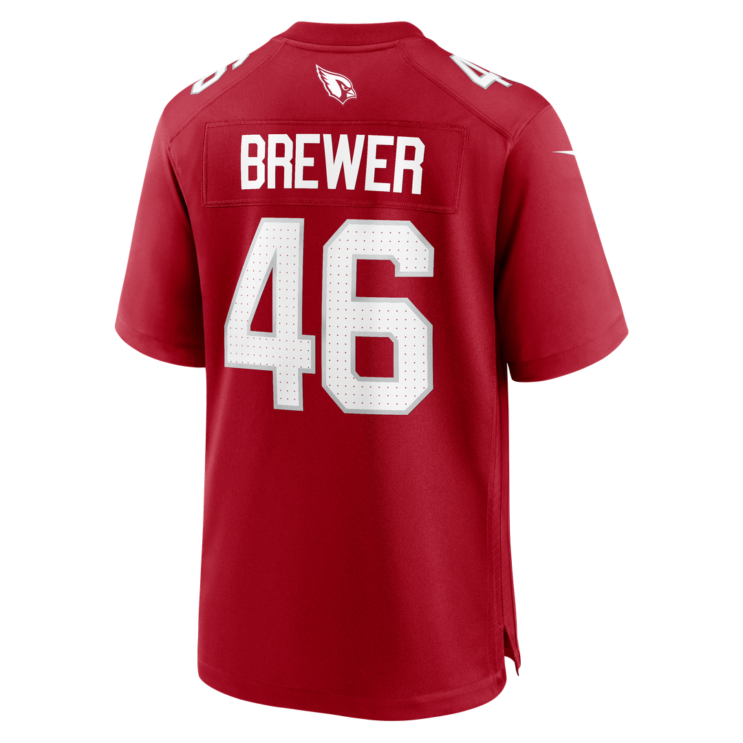 Arizona Cardinals Aaron Brewer Nike Cardinal Team Game Jersey product image 3, provided for visual reference and product