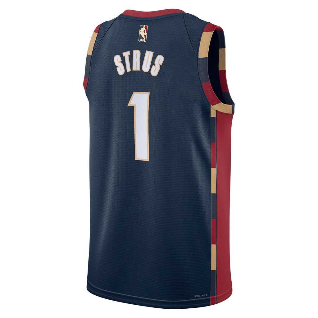 Cleveland Cavaliers Nike Classic Edition Jersey - Navy - Max Strus - Unisex product image 4, provided for visual reference