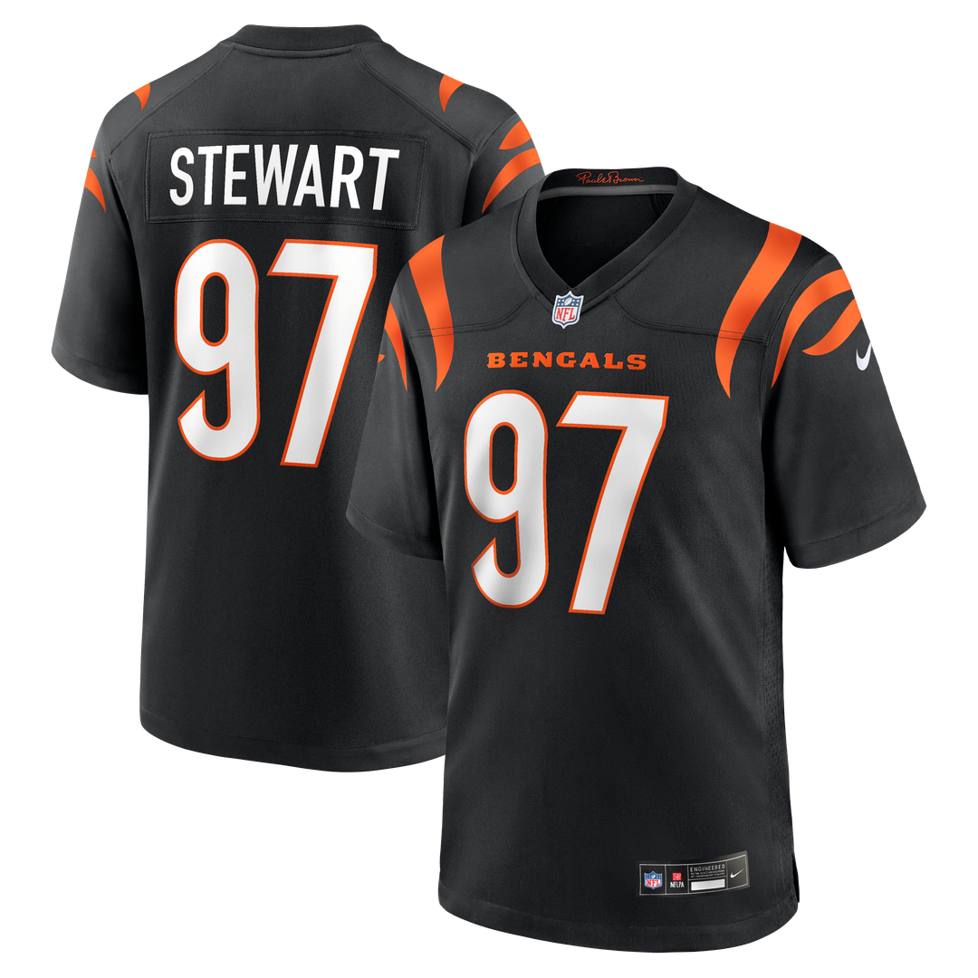 Cincinnati Bengals Shemar Stewart Nike Black Team Game Jersey product image 1, provided for visual reference and product