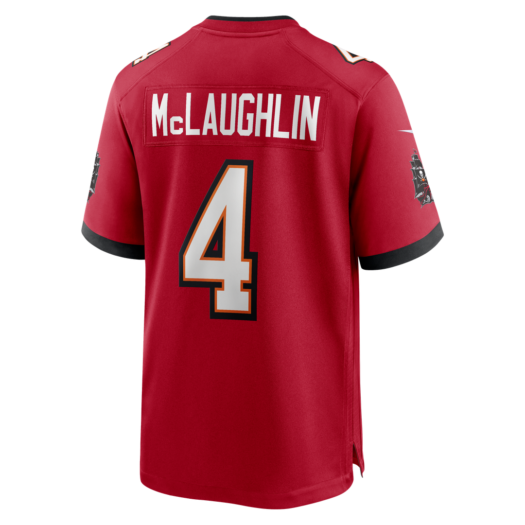 Tampa Bay Buccaneers Chase McLaughlin Nike Red Game Player Jersey product image 3, provided for visual reference and product